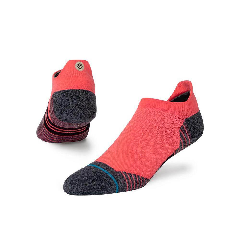Stance Ultra Ultralight Cushion Tab Socks - BlackToe Running#colour_neon-pink