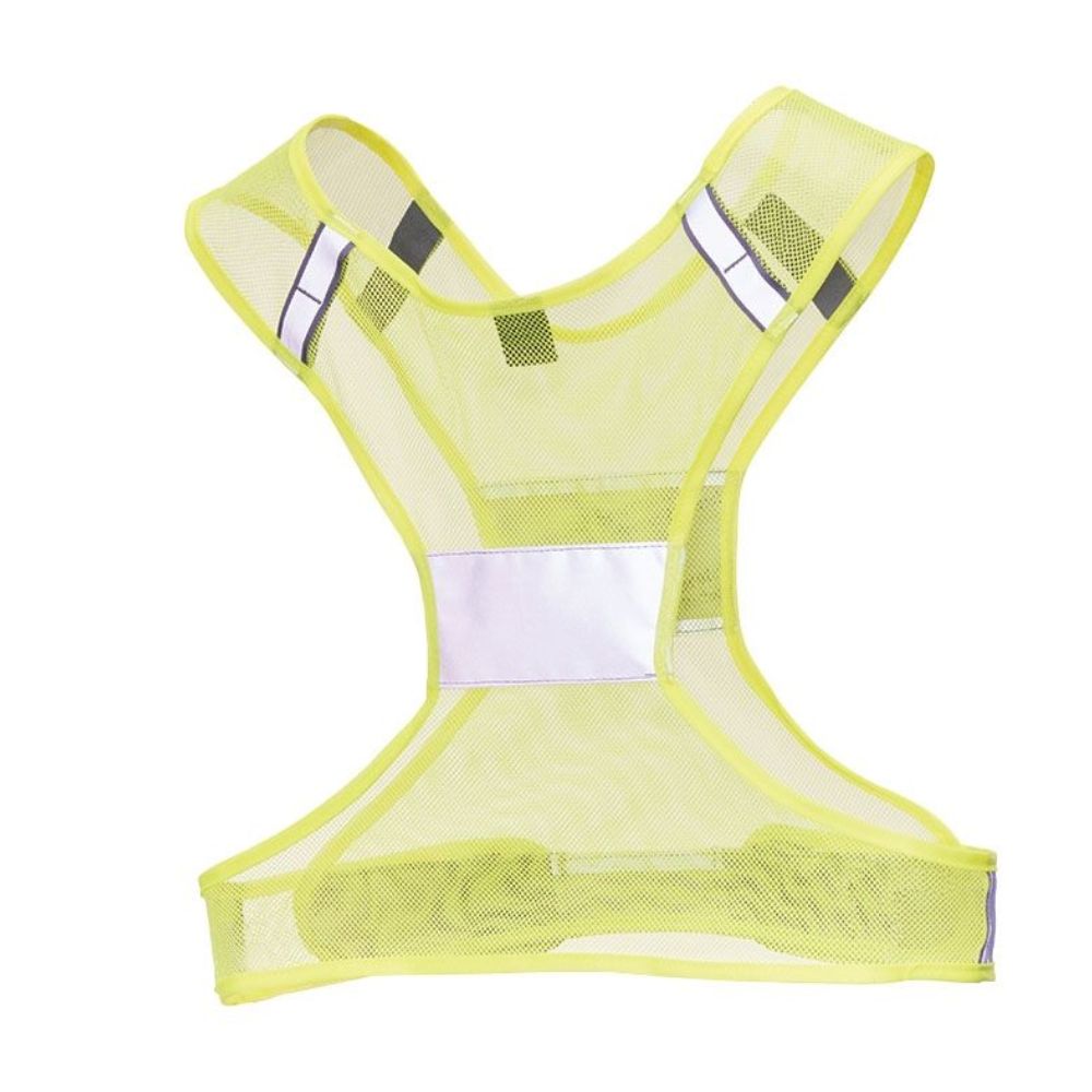 Nathan Reflective Streak Vest Visibility - BlackToe Running#colour_neon-yellow
