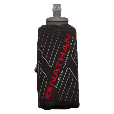 Nathan ExoDraw 2 Insulated Bottle 18 oz - BlackToe Running#colour_black-high-risk-red