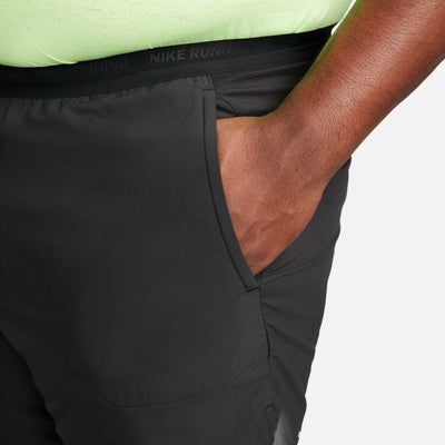 Nike Men's Dri-FIT Stride 7' Brief Lined Running Shorts - BlackToe Running#colour_black-reflective-silver