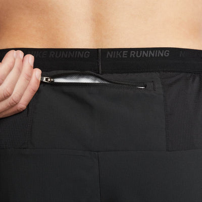 Nike Men's Dri-FIT Stride 7' Brief Lined Running Shorts - BlackToe Running#colour_black-reflective-silver