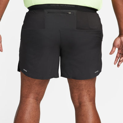 Nike Men's Dri-FIT Stride 7' Brief Lined Running Shorts - BlackToe Running#colour_black-reflective-silver