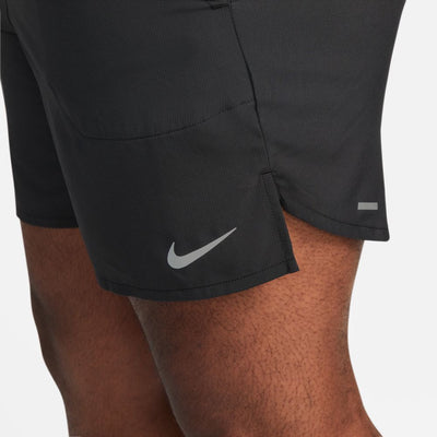 Nike Men's Dri-FIT Stride 7' Brief Lined Running Shorts - BlackToe Running#colour_black-reflective-silver