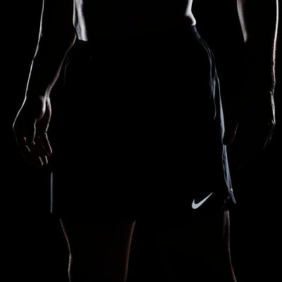 Nike Men's Dri-FIT Stride 7' Brief Lined Running Shorts - BlackToe Running#colour_black-reflective-silver