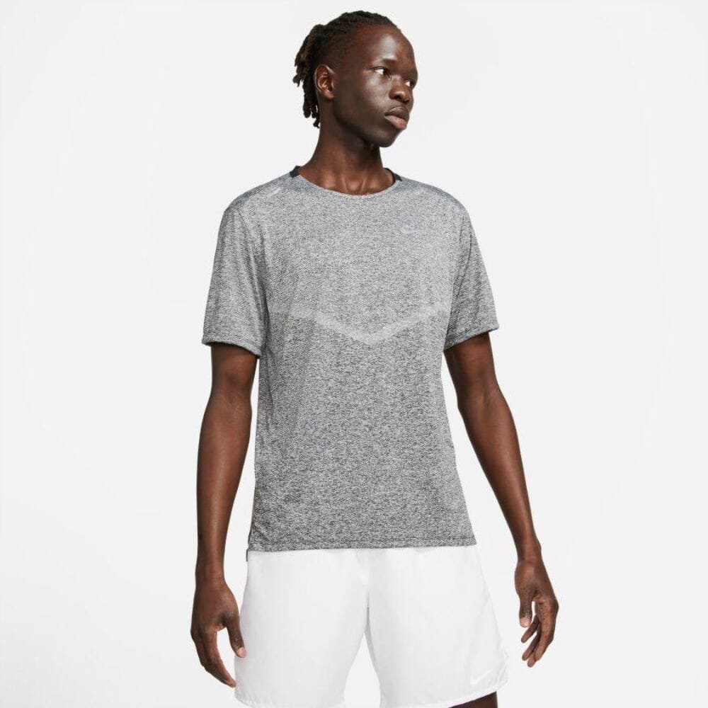 Nike Men's Rise 365 Short Sleeve Men's Tops - BlackToe Running