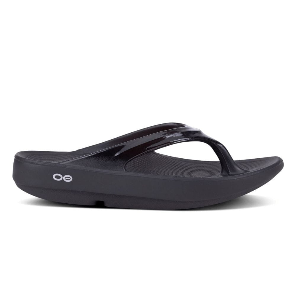 Oofos Oolala Thong Unisex - BlackToe Running - Black Women#colour_black