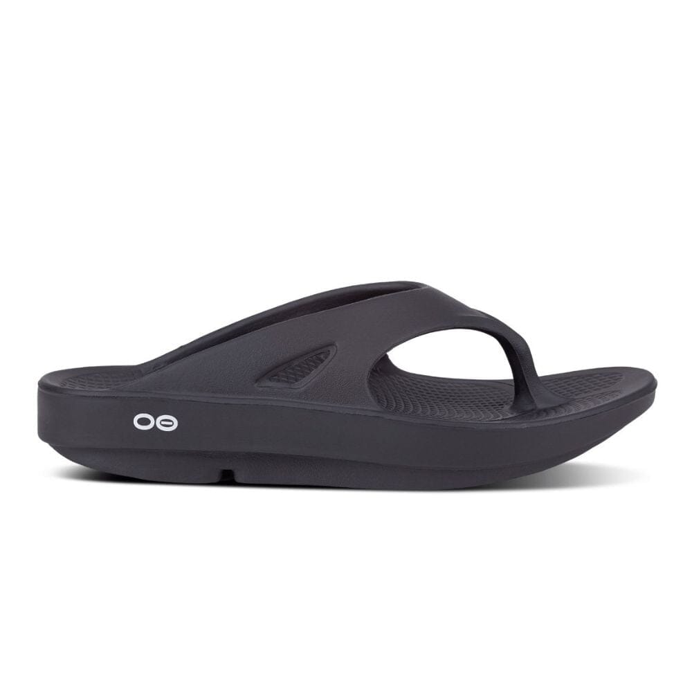 Oofos Ooriginal Thong Unisex - BlackToe Running#colour_black