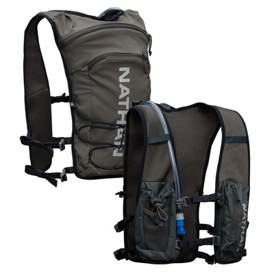 Nathan QuickStart 2 6L Hydration Pack - BlackToe Running#colour_charcoal-reflective-silver