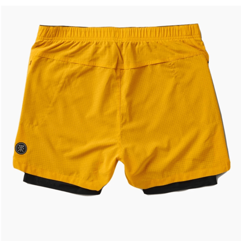 Roark Men's Bommer Shorts 3.5" - BlackToe Running#colour_gold