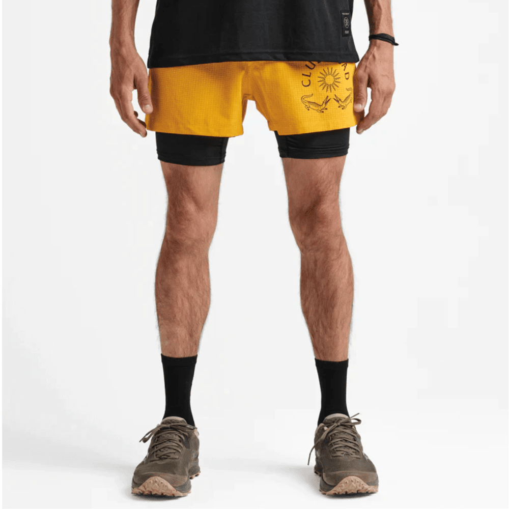 Roark Men's Bommer Shorts 3.5" - BlackToe Running#colour_gold