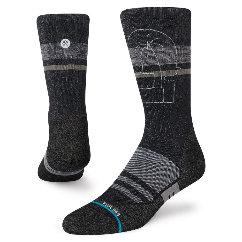 Stance - Run Dispatch - Crew Socks - BlackToe Running - Medium 