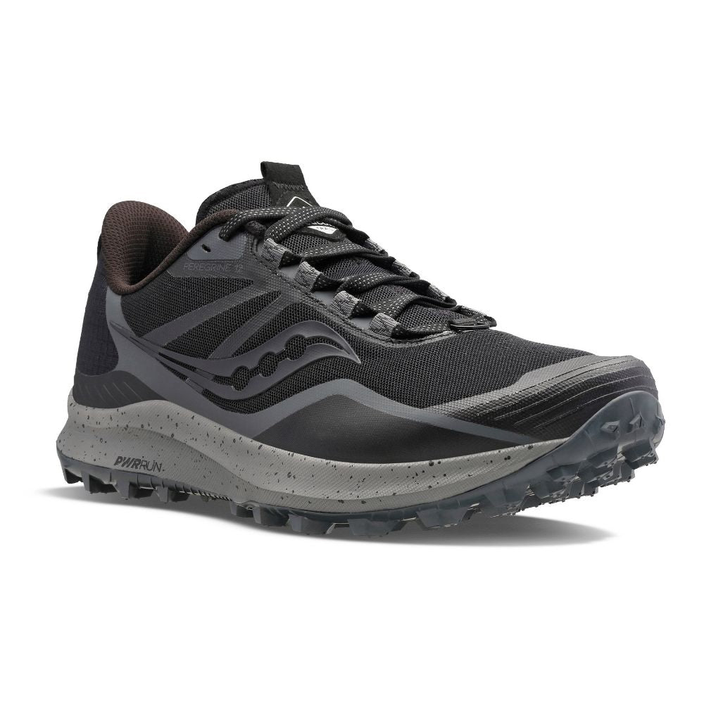 Saucony Women's Peregrine 12 - BlackToe Running#colour_black-charcoal