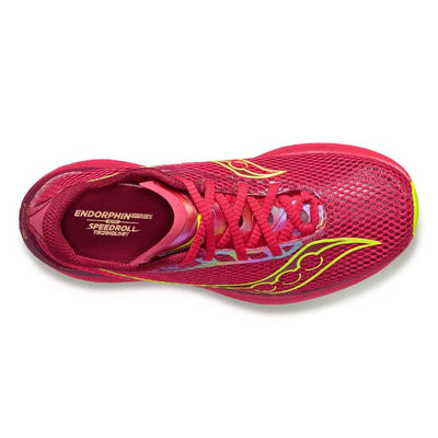 Saucony Women's Endorphin Pro 3 - BlackToe Running#colour_red-rose