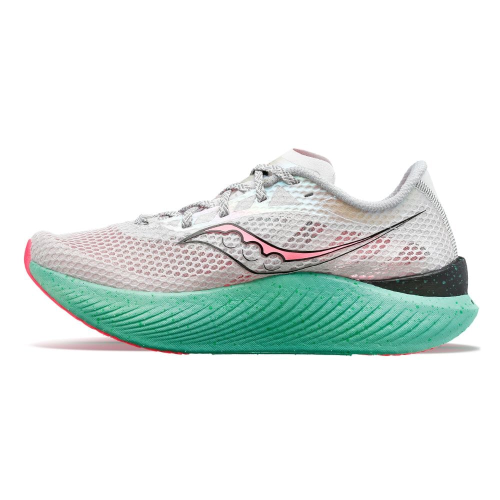 Saucony Women's Endorphin Pro 3 - BlackToe Running#colour_fog-vizipink
