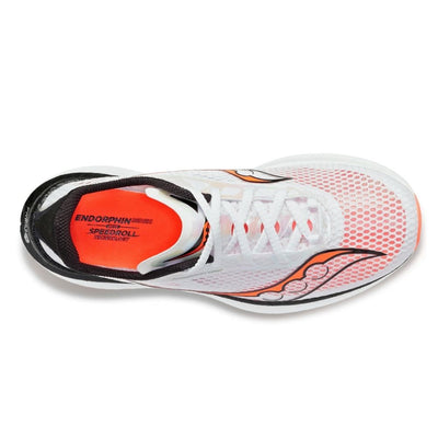 Saucony Women's Endorphin Pro 3 - BlackToe Running#colour_white-black-vizi