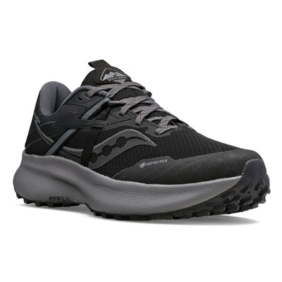 Saucony Women's Ride 15 TR GTX Women's Shoes - BlackToe Running#colour_black-charcoal
