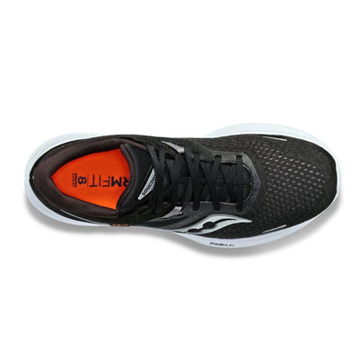 Saucony Women's Ride 16 Women's Shoes - BlackToe Running#colour_black-white