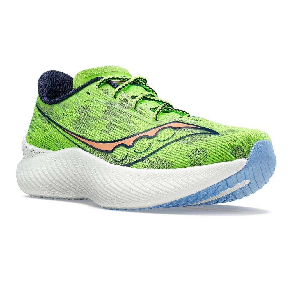 Saucony Men's Endorphin Pro 3 Men's Shoes - BlackToe Running#colour_invader-green