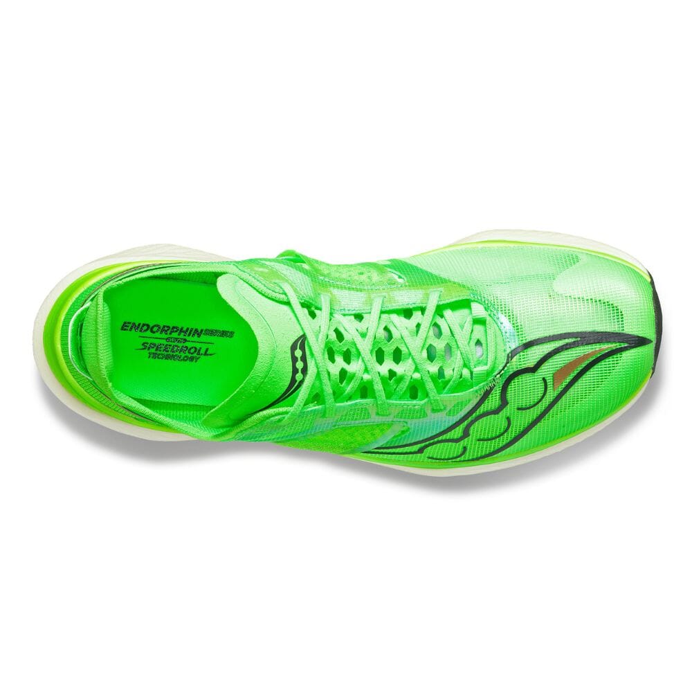 Saucony Men's Endorphin Elite Men's Shoes - BlackToe Running#colour_slime