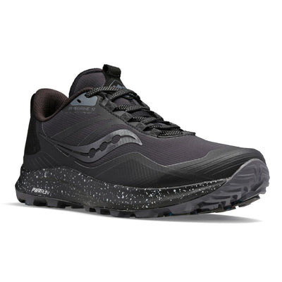 Saucony Men's Peregrine ICE+ 3 Men's Shoes - BlackToe Running#colour_black-shadow