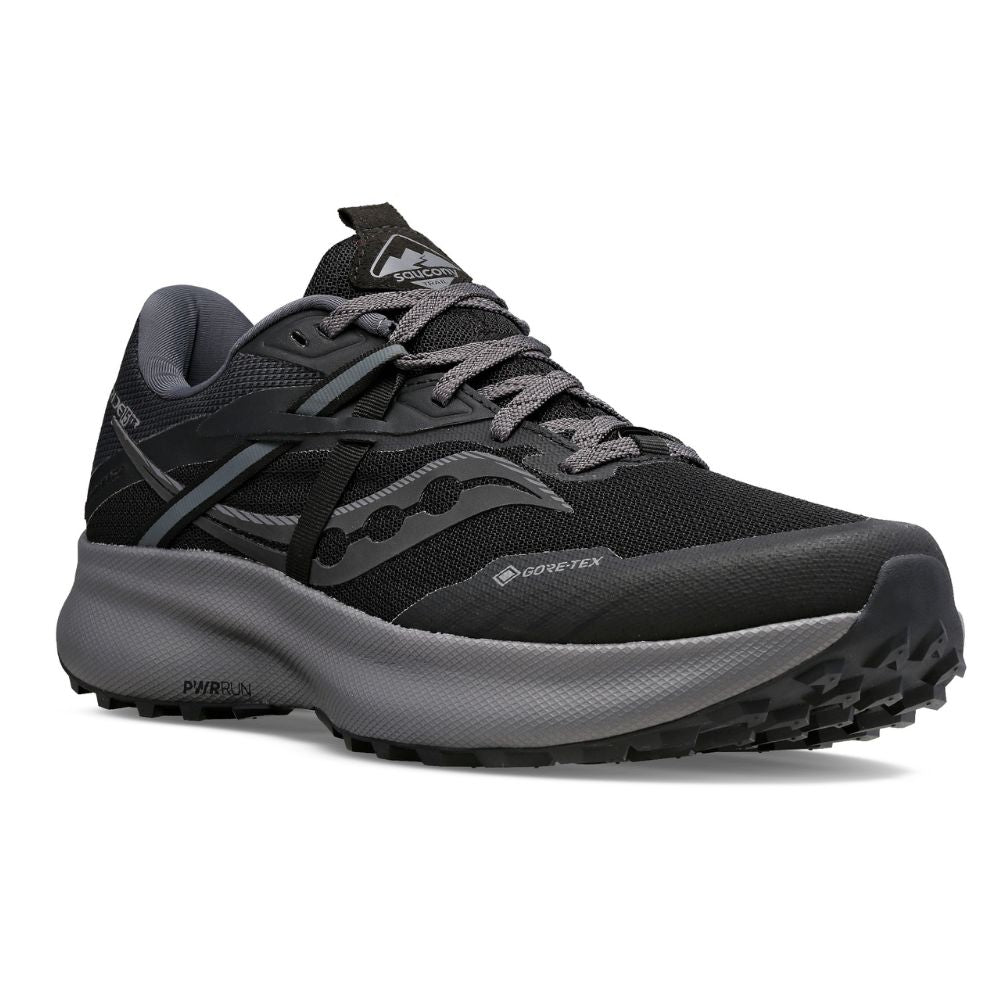 Saucony Men's Ride 15 TR GTX Men's Shoes - BlackToe Running#colour_black-charcoal