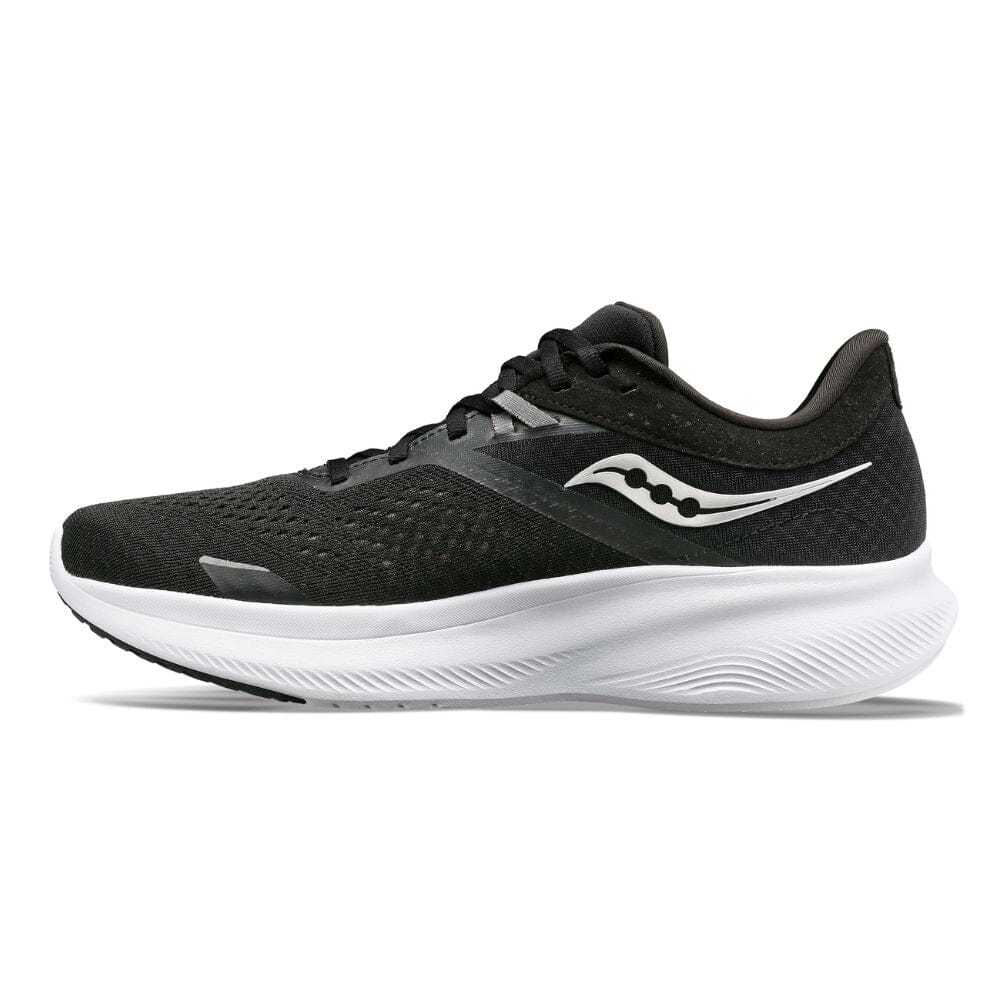 Saucony Men's Ride 16 Men's Shoes - BlackToe Running#colour_black-white