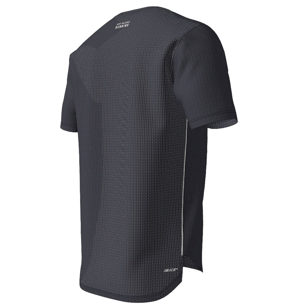 New Balance Men's Graphic Impact Run Short Sleeve Men's Tops - BlackToe Running#colour_eclipse-heather