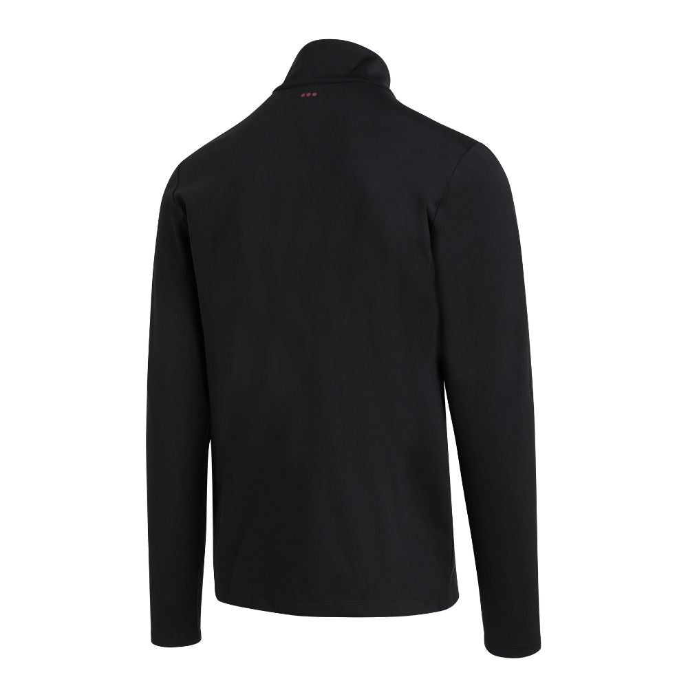 Saucony Men's Solstice 1/4 Zip - BlackToe Running#colour_black