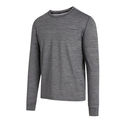 Saucony Men's Boulder Baselayer - BlackToe Running#colour_black-heather