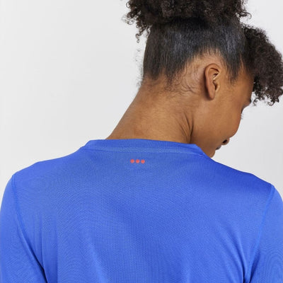 Saucony Women's Stopwatch Long Sleeve - BlackToe Running#colour_blue-raz