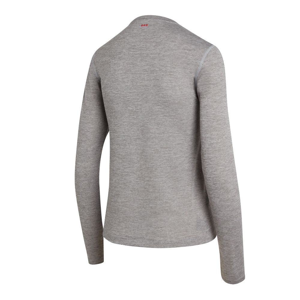 Saucony Women's Stopwatch Long Sleeve - BlackToe Running#colour_light-grey-heather