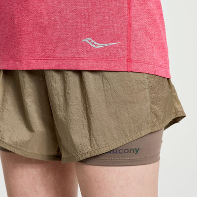 Saucony Women's Stopwatch Long Sleeve - BlackToe Running#colour_rose-heather