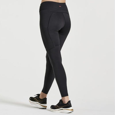 Saucony Women's Mid-Rise Fortify Tight Women's Bottoms - BlackToe Running#colour_black