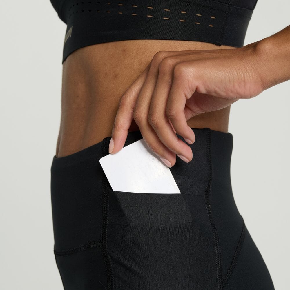 Saucony Women's Pinnacle 8" Tight Short Women's Bottoms - BlackToe Running