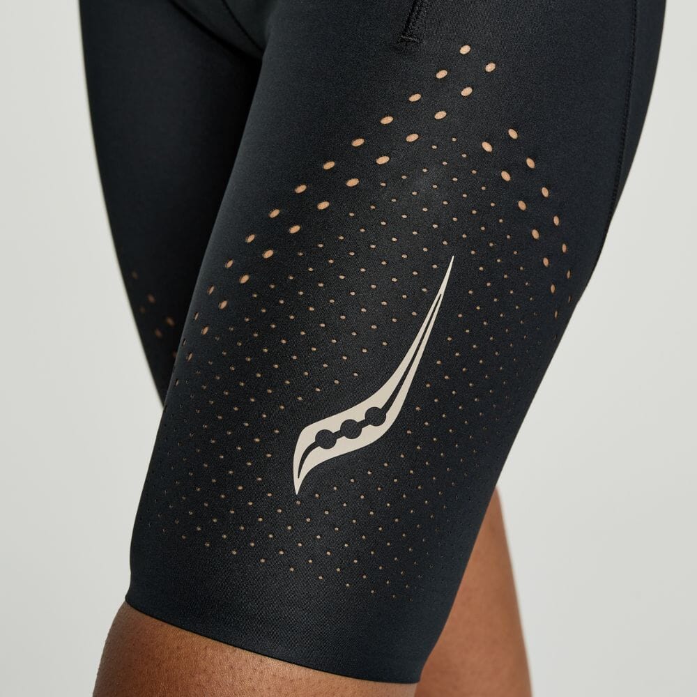 Saucony Women's Pinnacle 8" Tight Short Women's Bottoms - BlackToe Running
