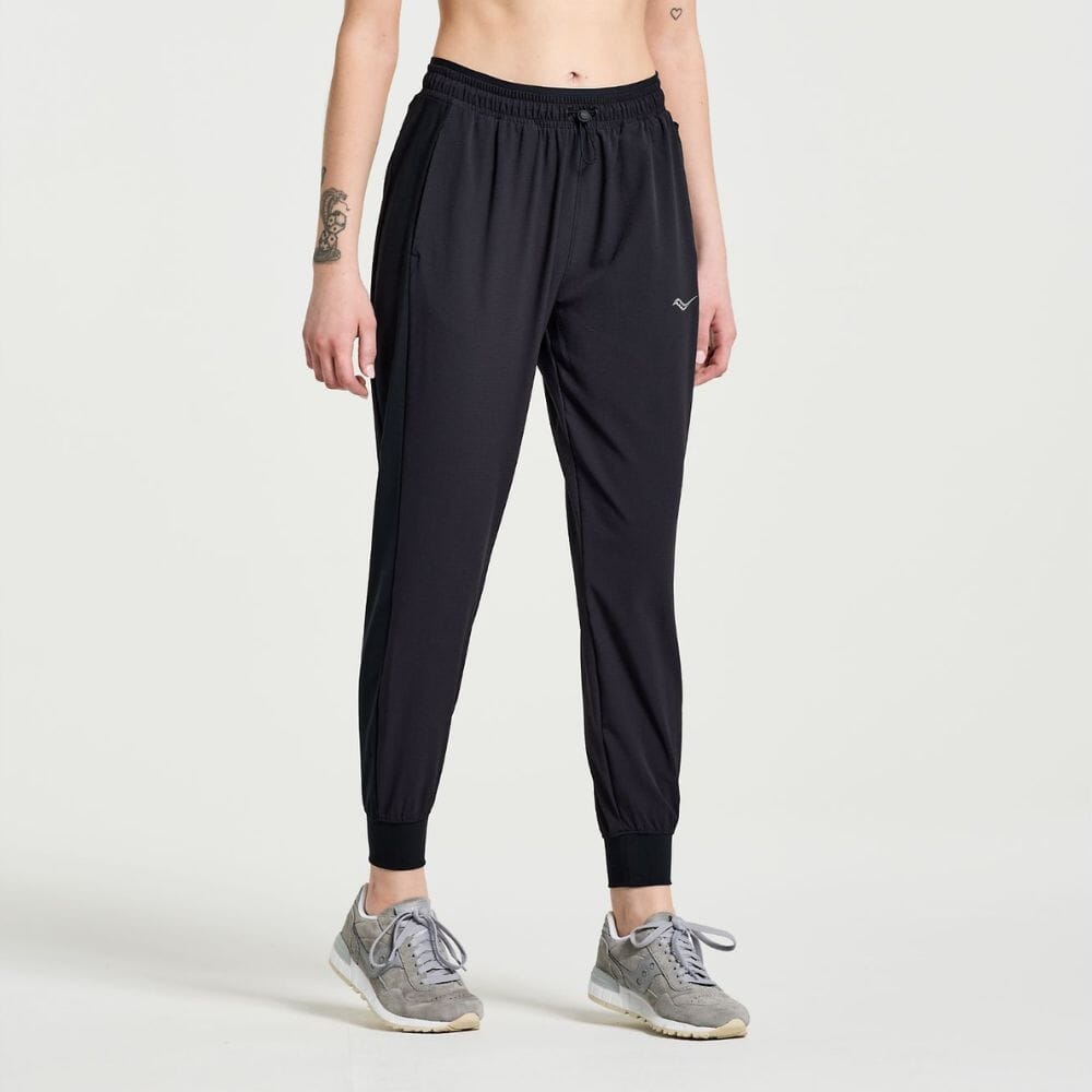 Saucony Women's Boston Woven Cuffed Pant Women's Bottoms - BlackToe Running
