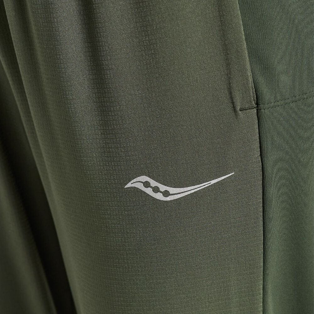 Saucony Women's Boston Woven Cuffed Pant Women's Bottoms - BlackToe Running#colour_climbing-ivy