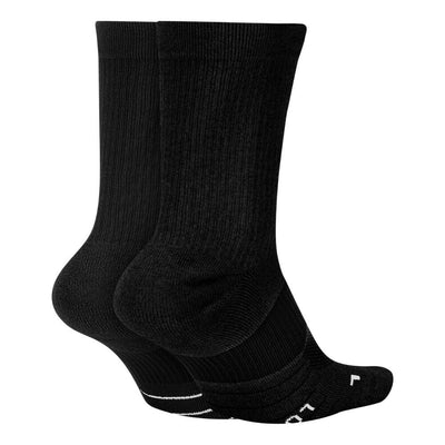 Nike Multiplier Crew Socks - BlackToe Running#colour_black-white