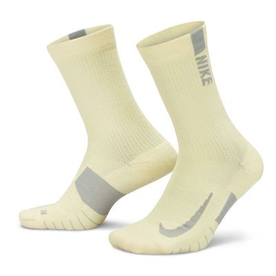 Nike Multiplier Crew Socks - BlackToe Running#colour_yellow-grey