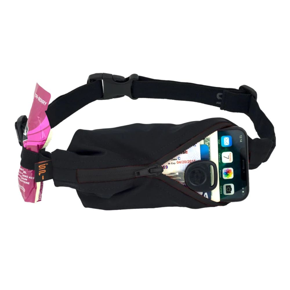 SpiBelt Performance Series - Large Pouch - BlackToe Running#colour_black-zipper