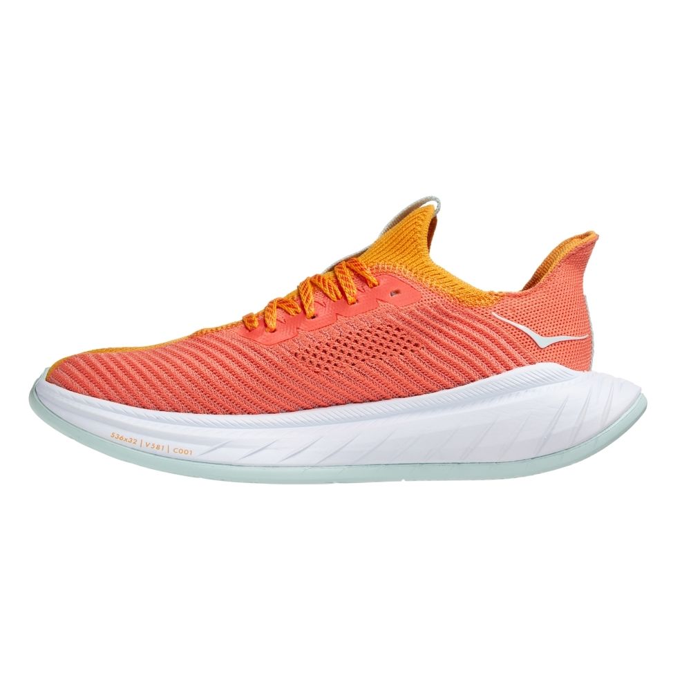 Hoka One One Women's Carbon X 3 - BlackToe Running#colour_radiant-yellow-camellia