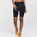 Saucony Women's Fortify 8" Biker Short with Thigh Pocket Women's Shorts - BlackToe Running - Black 