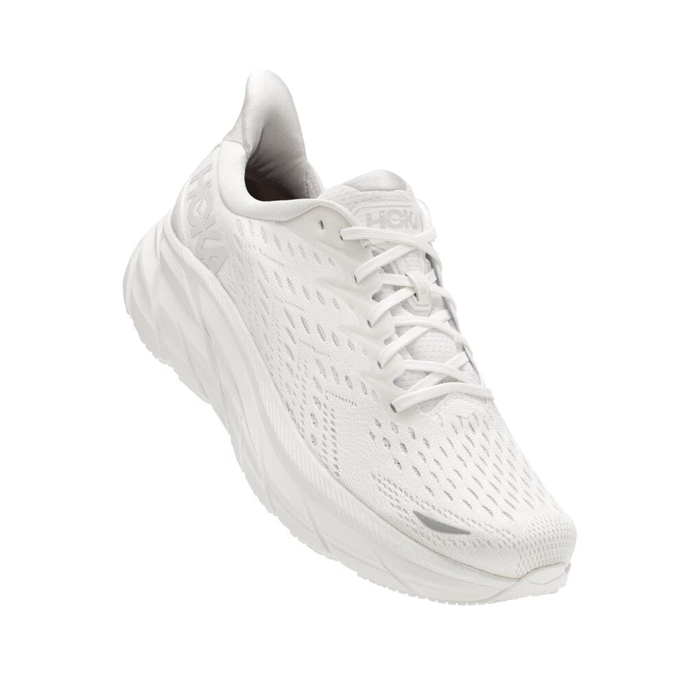 Hoka One One Women's Clifton 8 Women's Shoes - BlackToe Running#colour_white