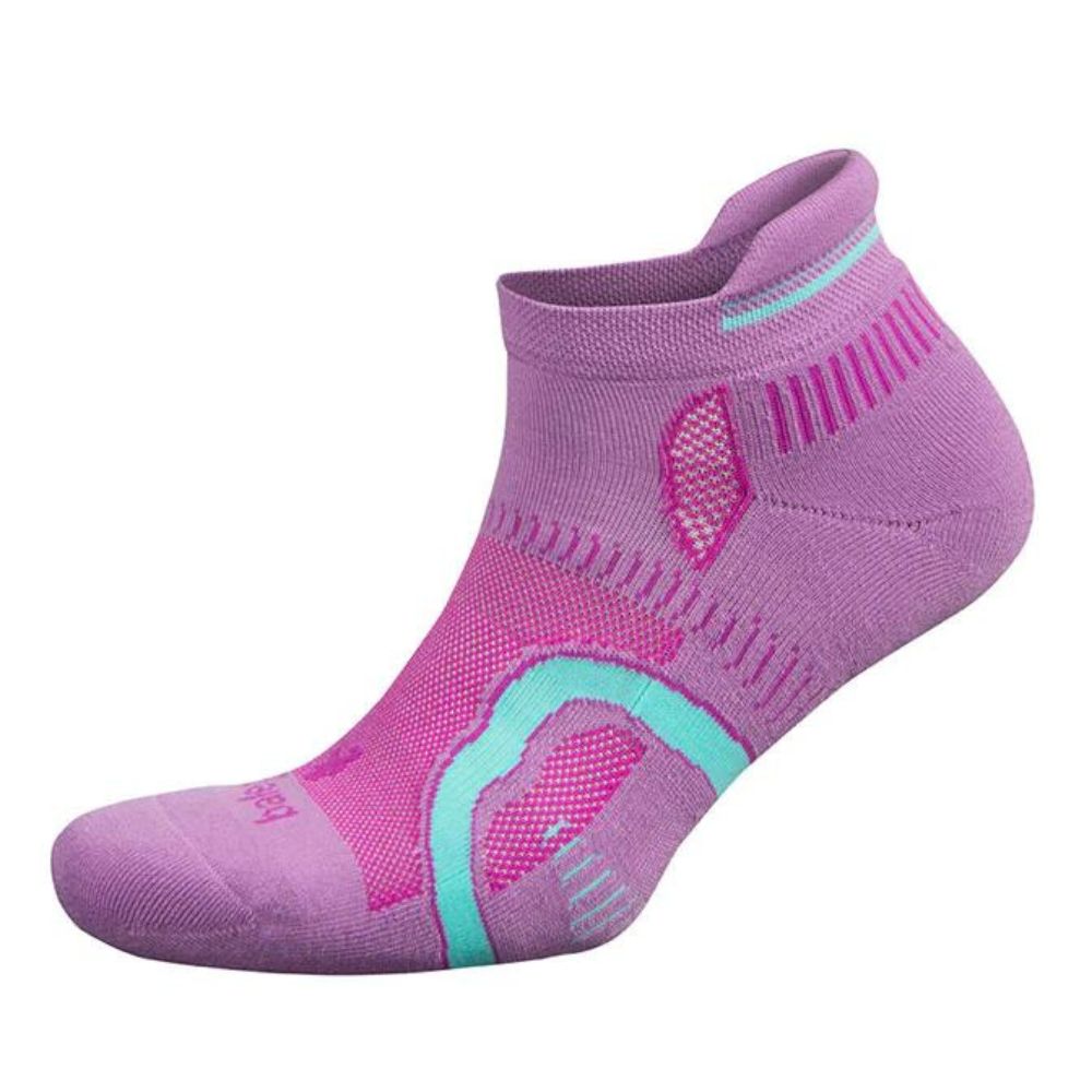 Balega Hidden Contour Mid-High Cushion No-Show Tab Socks - BlackToe Running#colour_bright-lilac-pink