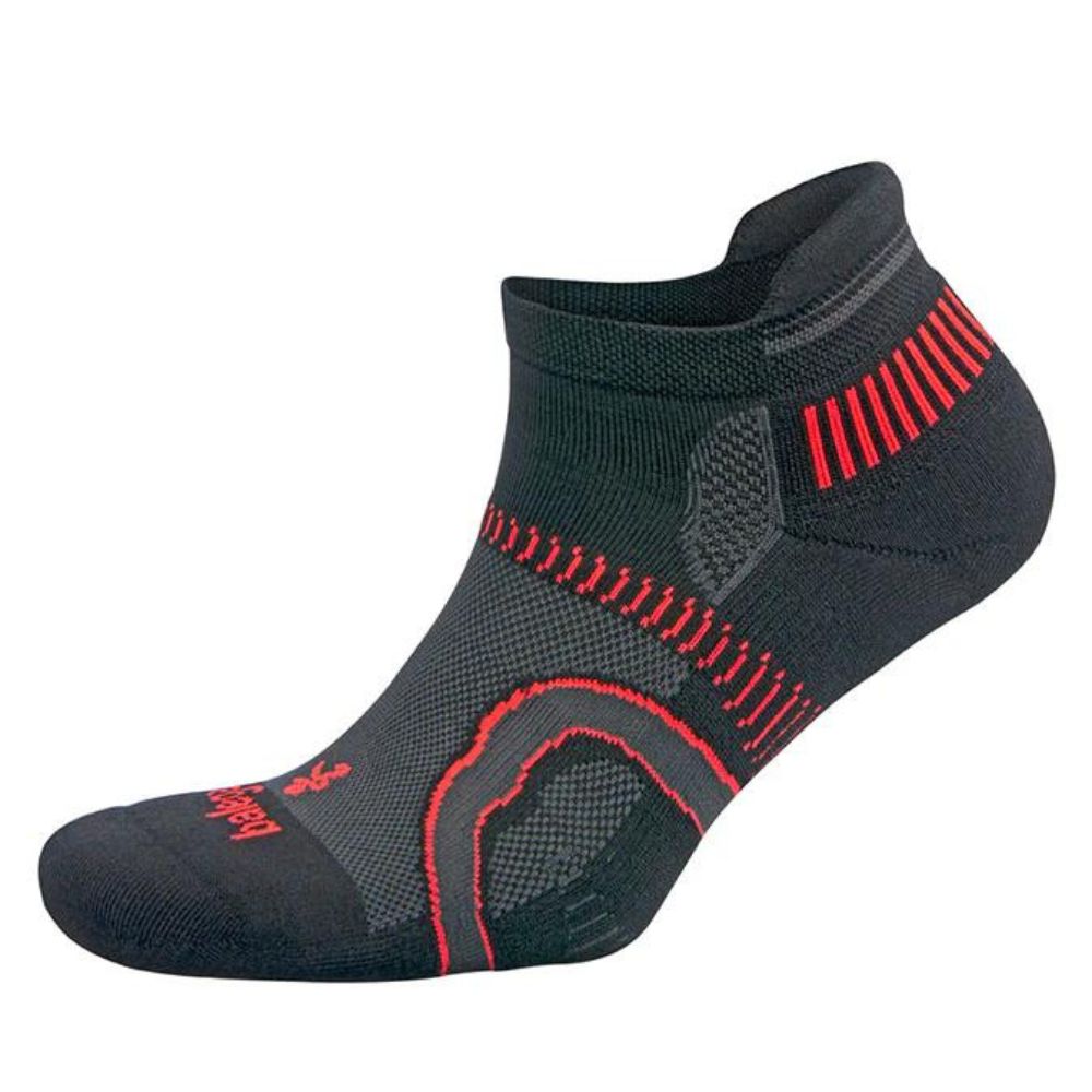 Balega Hidden Contour Mid-High Cushion No-Show Tab Socks - BlackToe Running#colour_black-fog