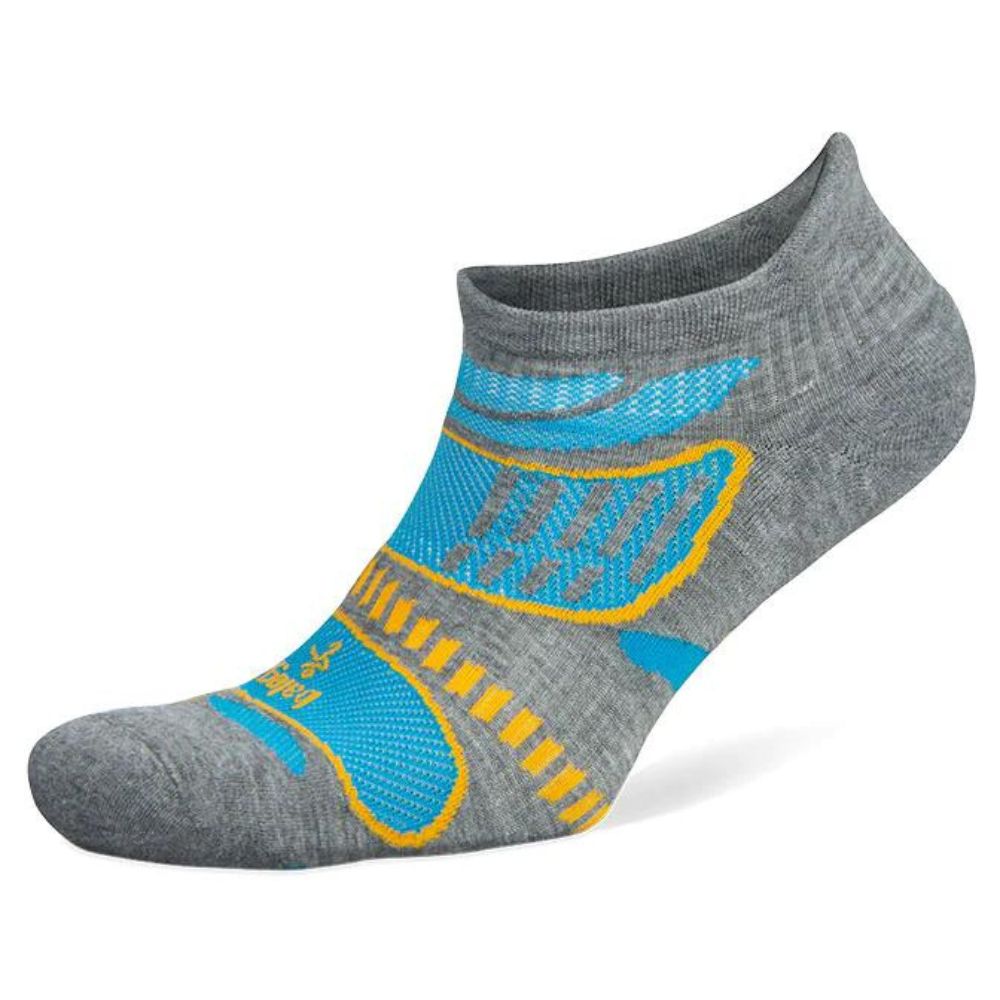 Balega Ultralight Weight Contoured Light Cushion No-Show Tab Socks - BlackToe Running#colour_midgrey