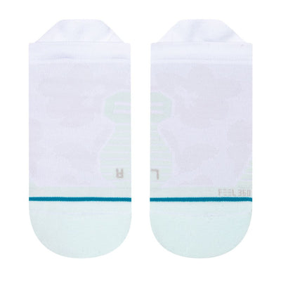 Stance Women's Run - Fields Mesh - Tab - BlackToe Running#colour_white