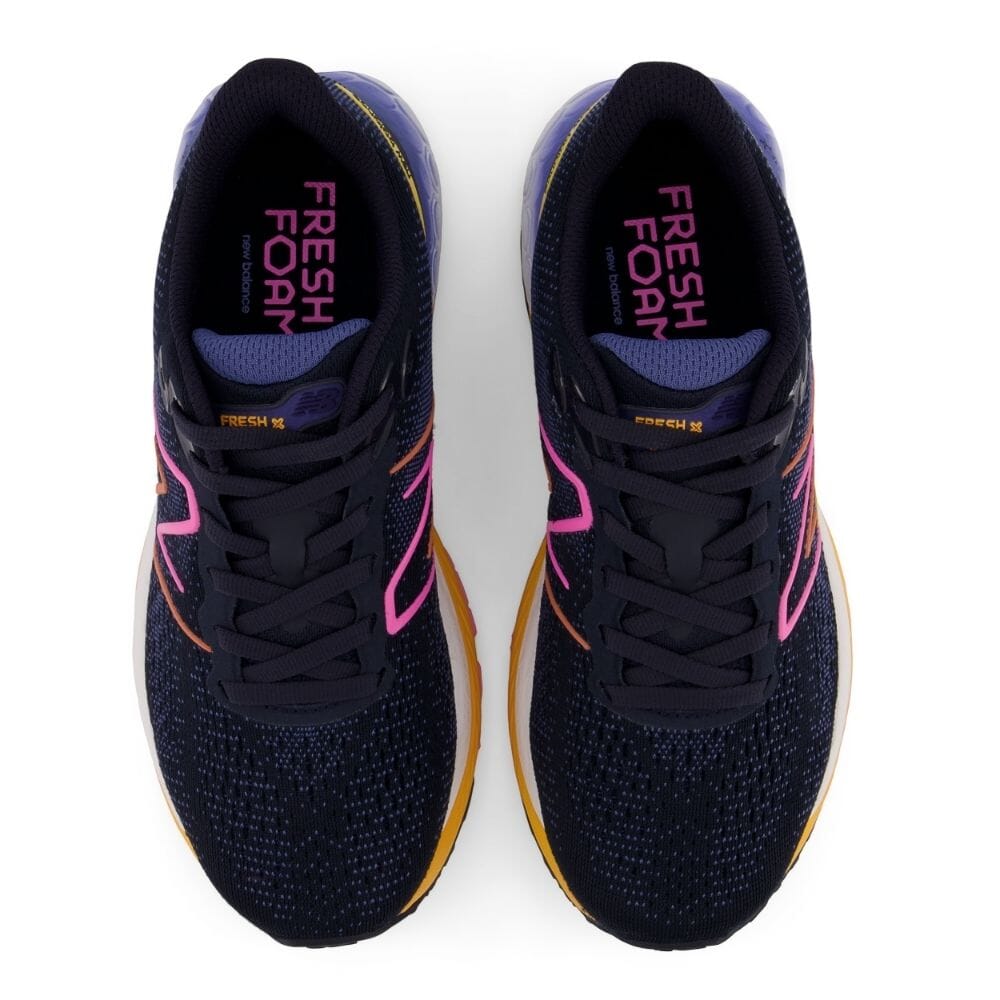 New Balance Women's Fresh Foam X 880v12 - BlackToe Running#colour_eclipse-vibrant-apricot-vibrant-pink-vibrant-orange