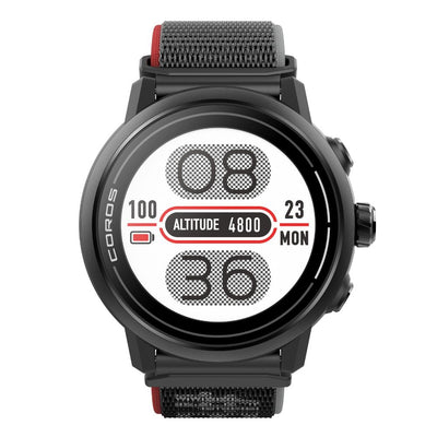 Coros APEX 2 Premium Multisport GPS Watch - BlackToe Running#colour_black