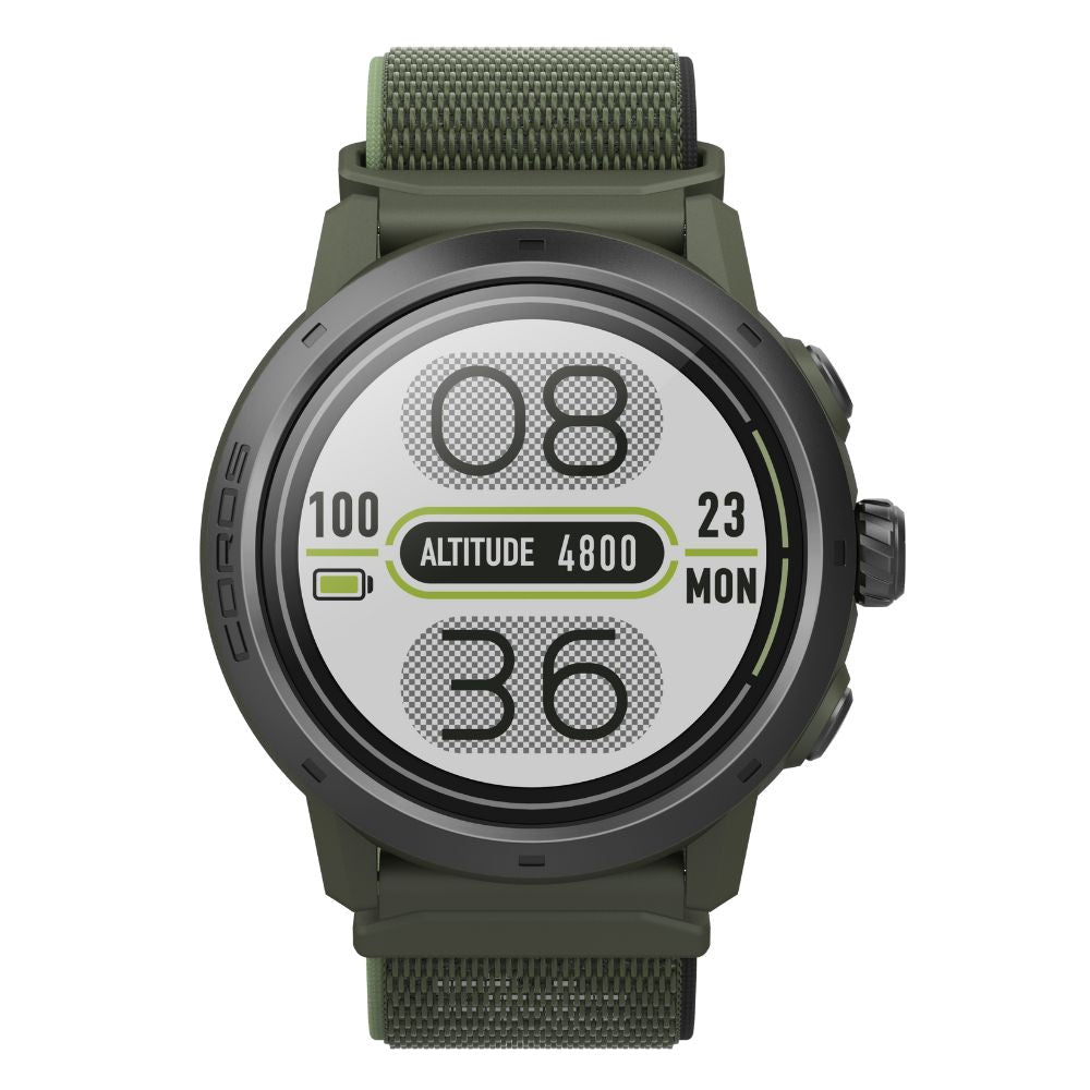 Coros APEX 2 Pro Premium Multisport GPS Watch - BlackToe Running#colour_green